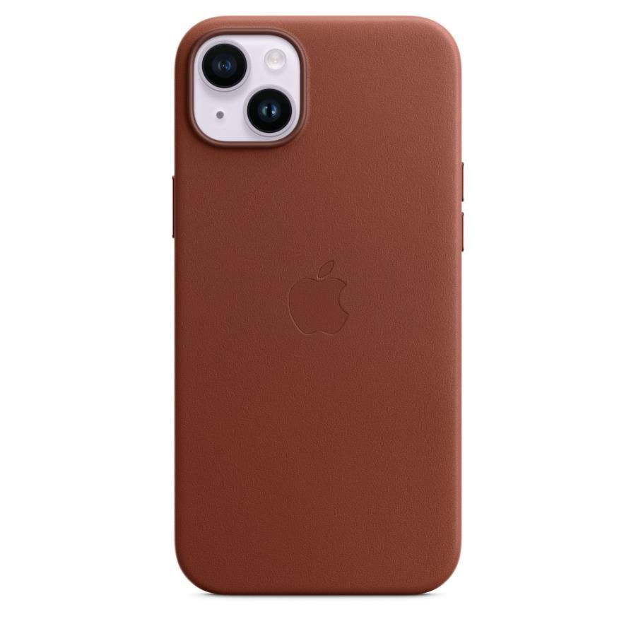 Apple 純正 iPhone 14 Plus レザーケース アンバー ブラウン