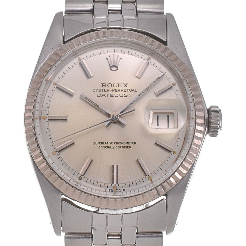 ロレックス ROLEX 1601 ヴィンテージ オイスターパーペチュアル デイトジャスト WGベゼル Cal.1570 自動巻き メンズ  H#133331 - メルカリ