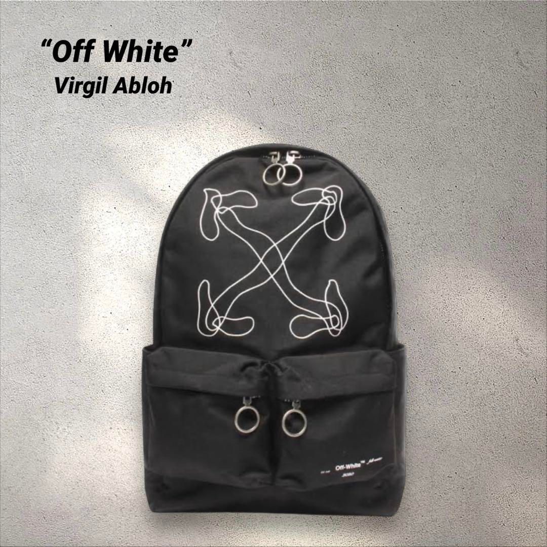 Off Whiteオフホワイト キャンバス バックパック ブラック アロー Off Whiteオフホワイト キャンバス バックパック ブラック