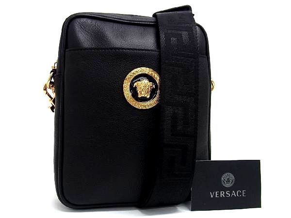 □新品同様□ VERSACE ヴェルサーチ メデューサ レザー クロスボディ