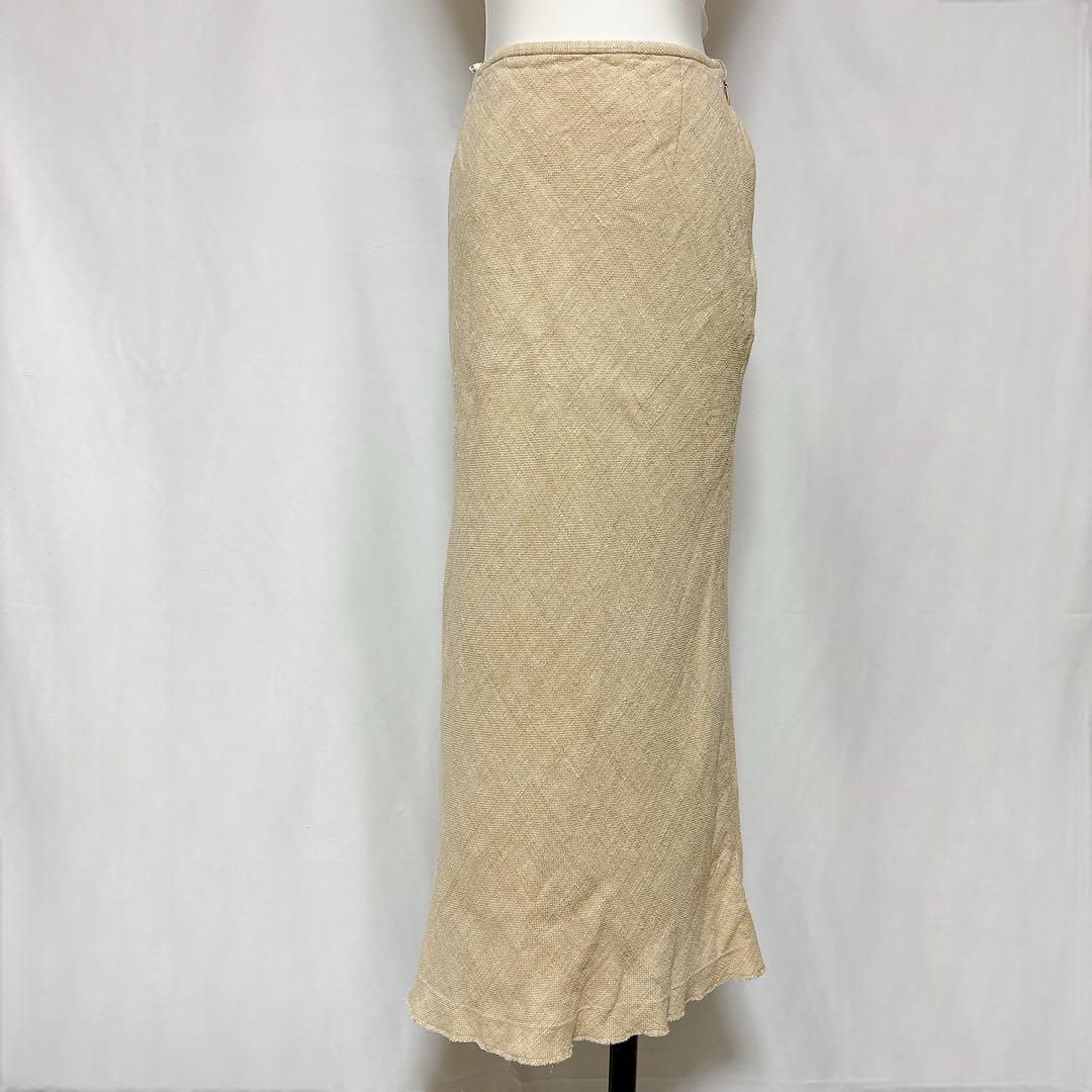 BURBERRY LONDON マキシ丈スカート M シルク混 ロング 無地