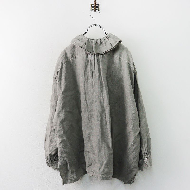 美品 2023SS ネストローブ nest Robe リネン天然染めリーフカラー 