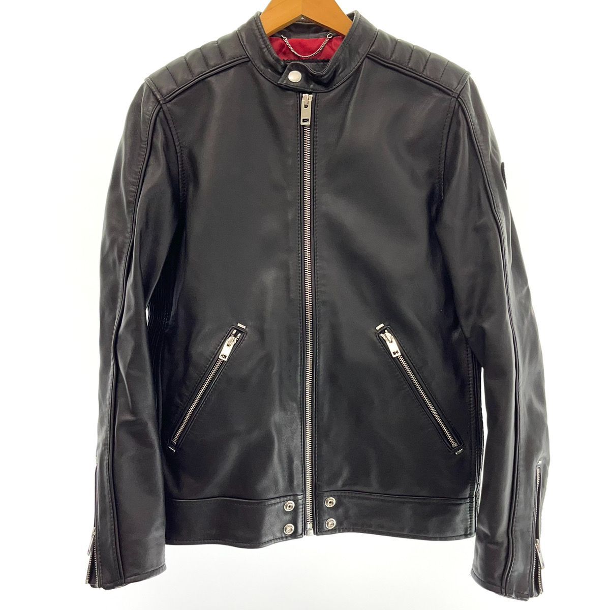 ディーゼル DIESEL シングル シープスキン レザー ライダース ハの字 