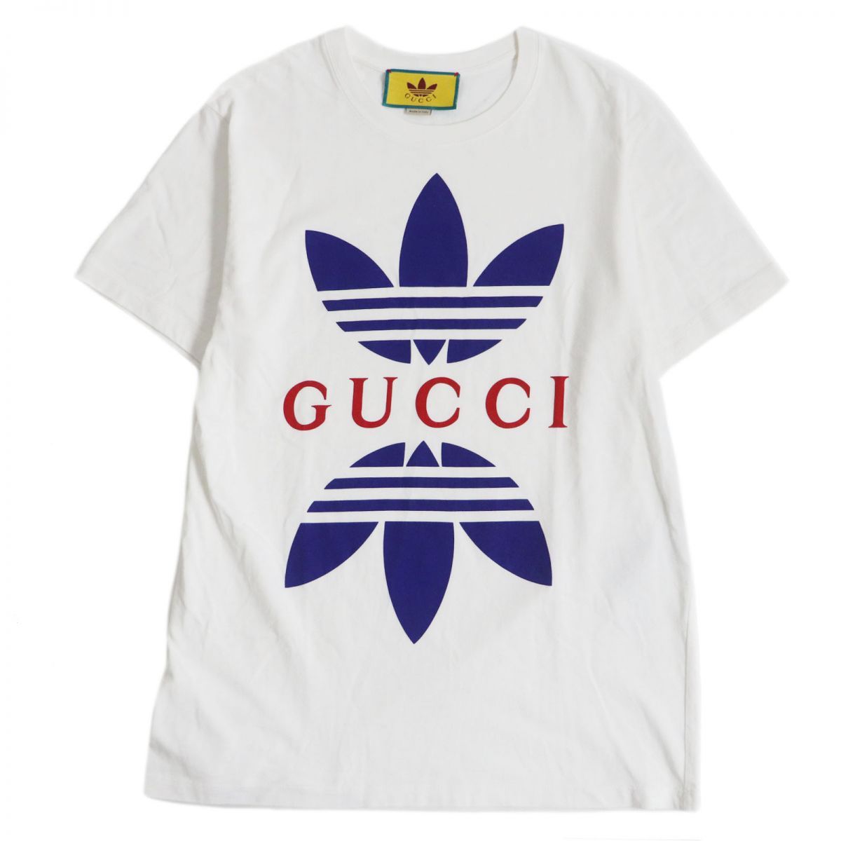 美品□GUCCI×adidas グッチ アディダス 548334 トレフォイル ロゴ