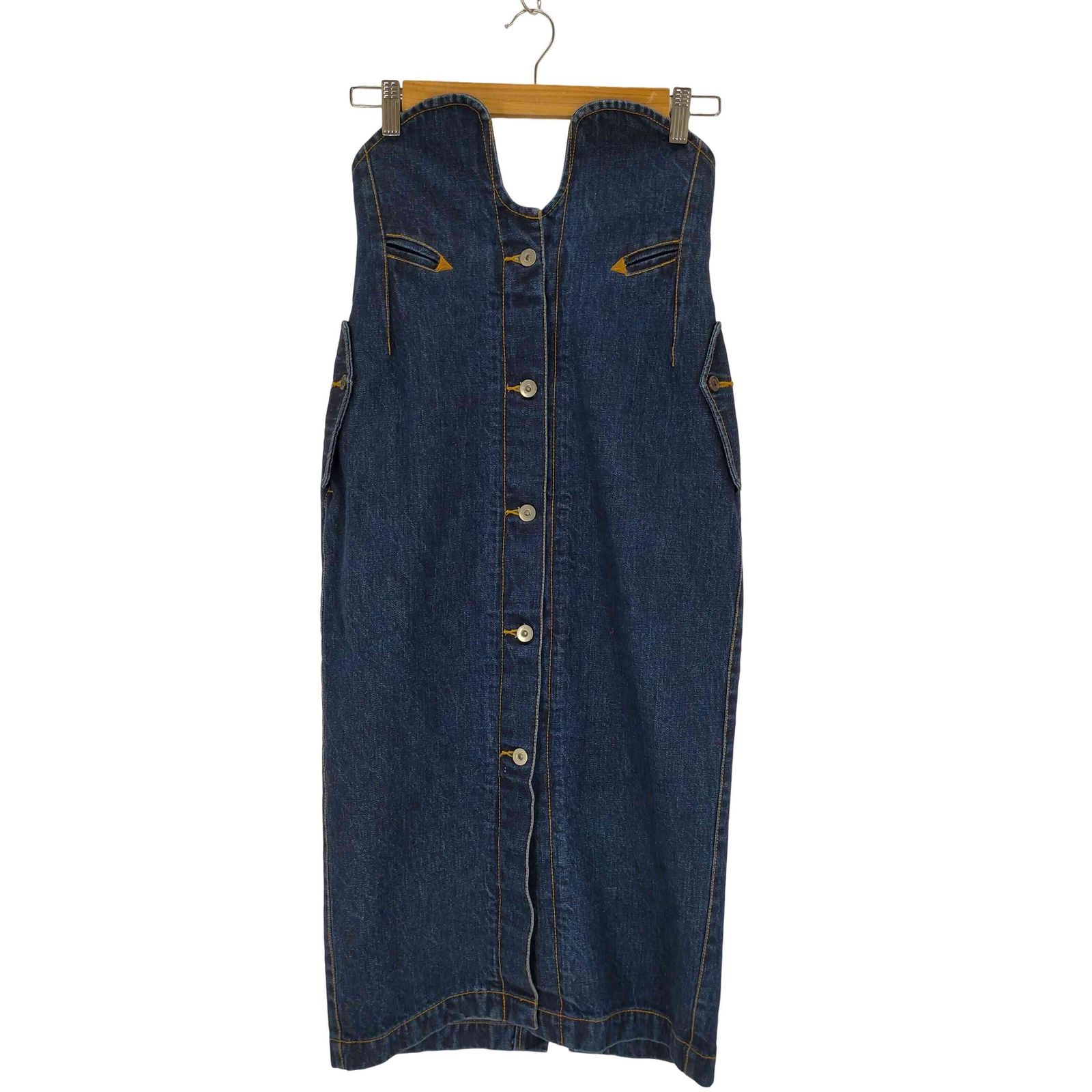 ユーズドフルギ USED古着 NAIFE デニムチューブトップワンピース  