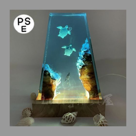 輸入雑貨 天然水晶石 葛飾北斎作 『千絵の海』 クリスタルアート 輸入