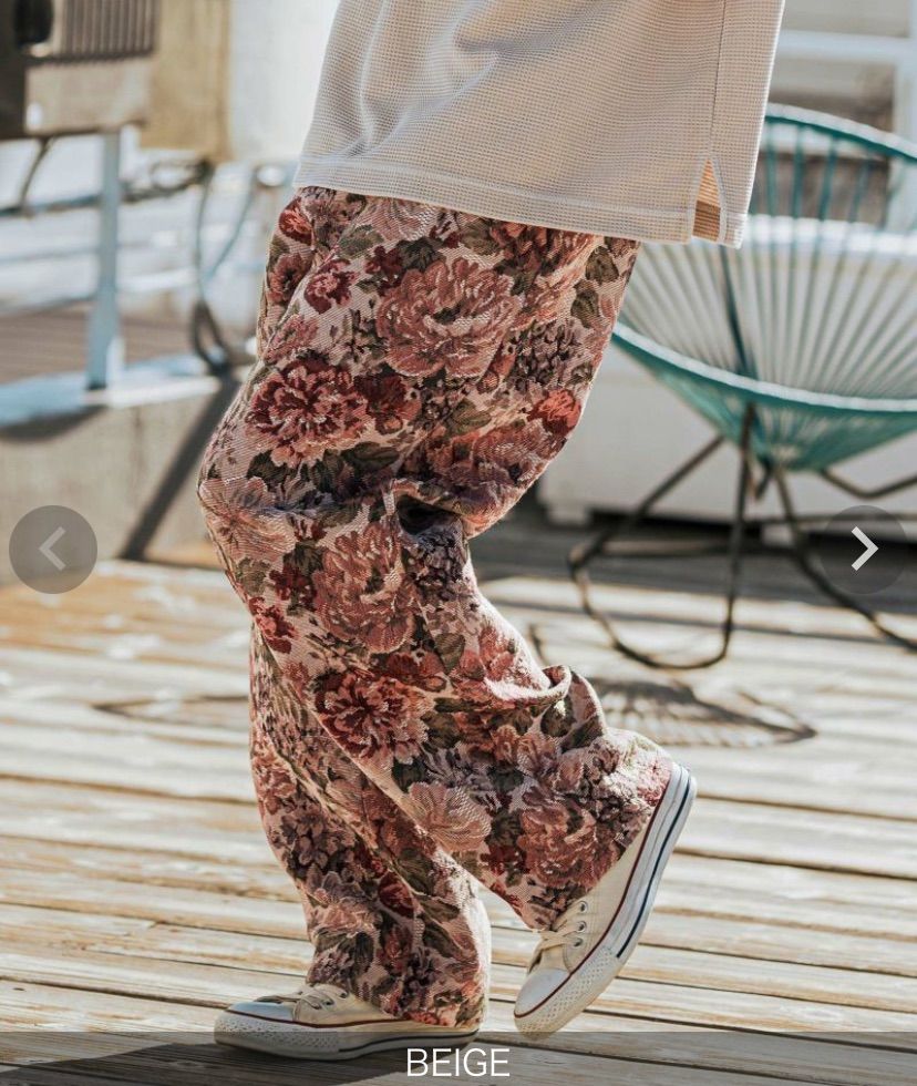 CAMBIO] カンビオ Botanical Gobelin Wide Straight Pants