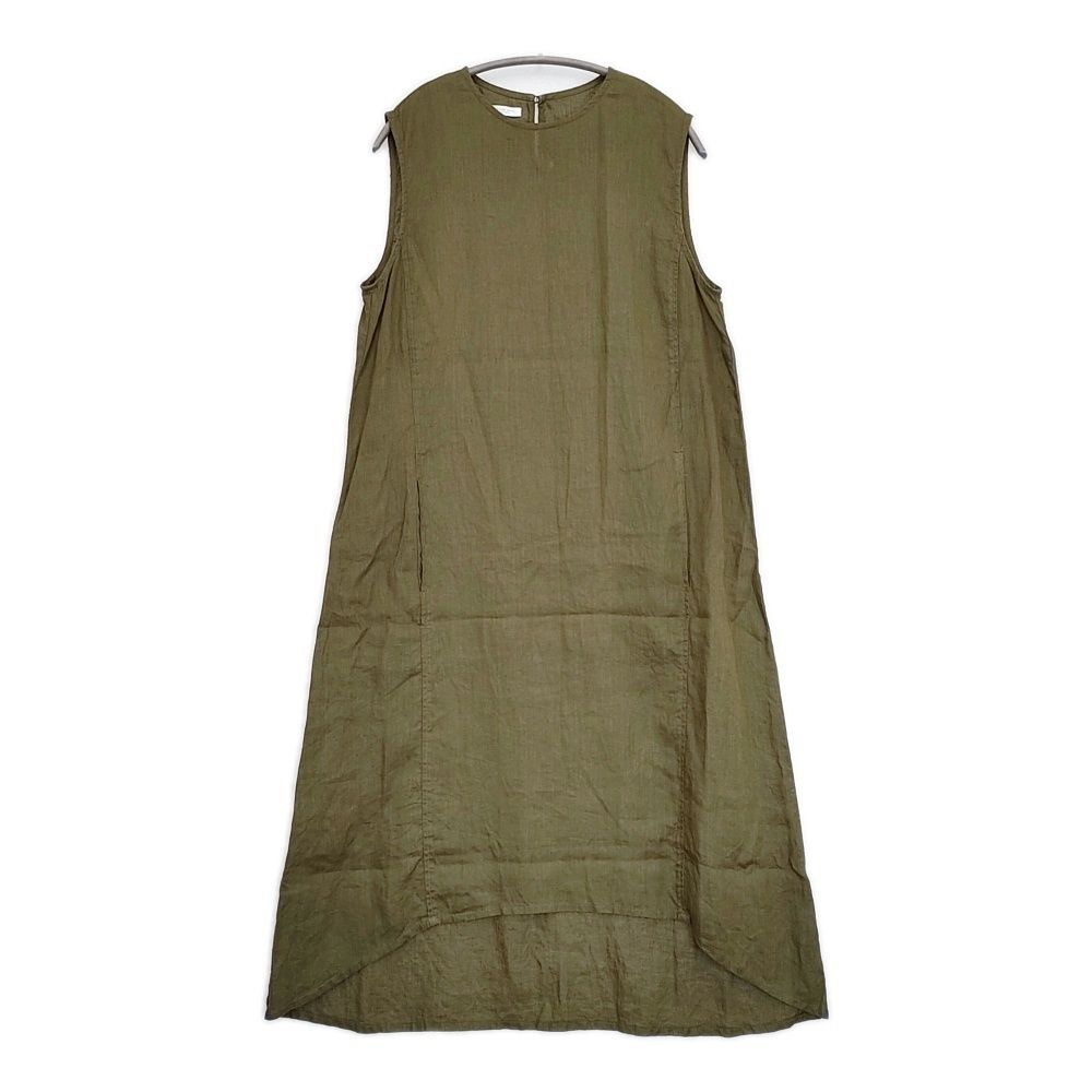 お値下げしました fog linen work リネン ノースリーブワンピース fog linen work ノースリーブ リネン ワンピース カーキ