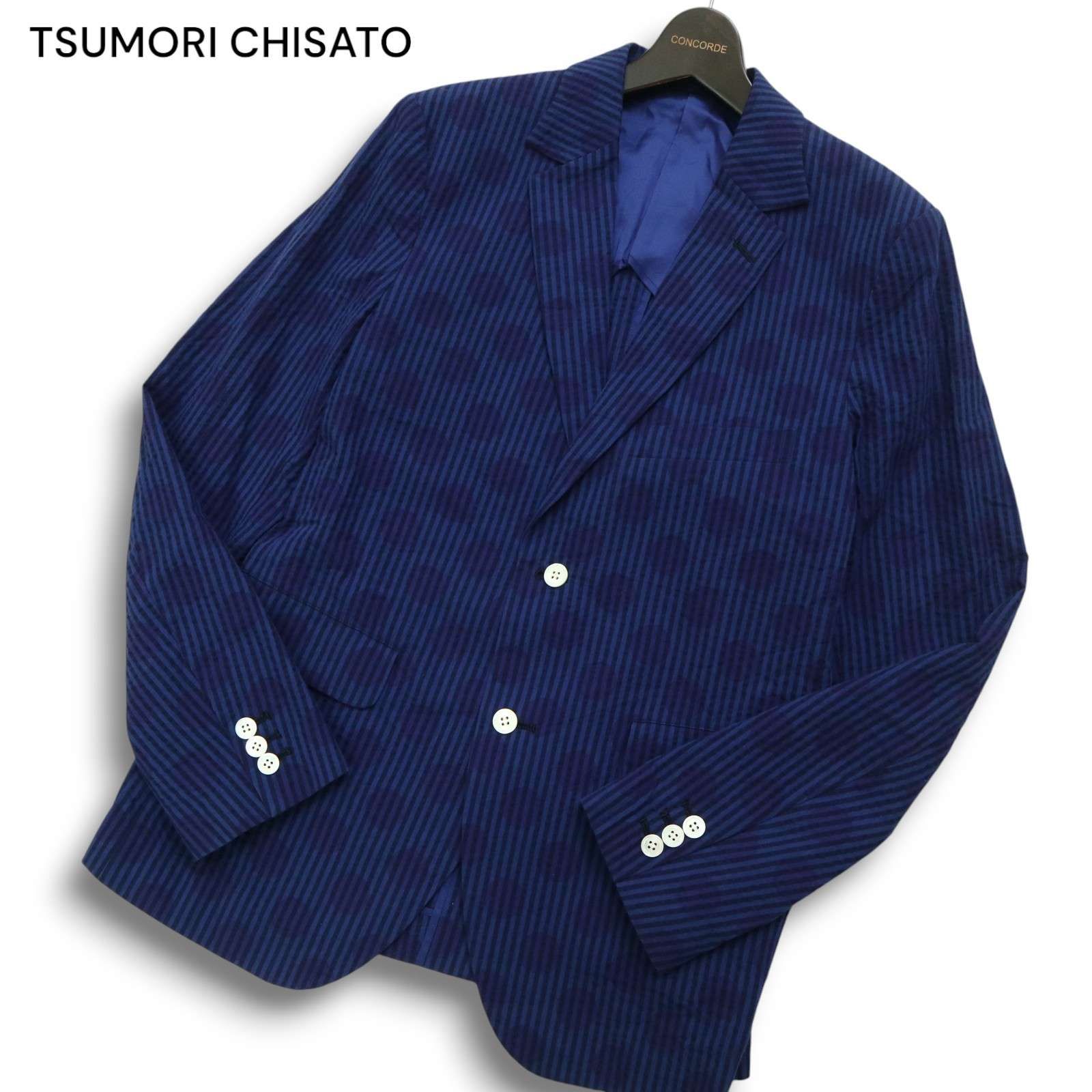 未使用　TSUMORI CHISATO ツモリチサト　ドット　1B ジャケット TSUMORI CHISATO ツモリチサト 春夏 シアサッカー☆ ストライプ