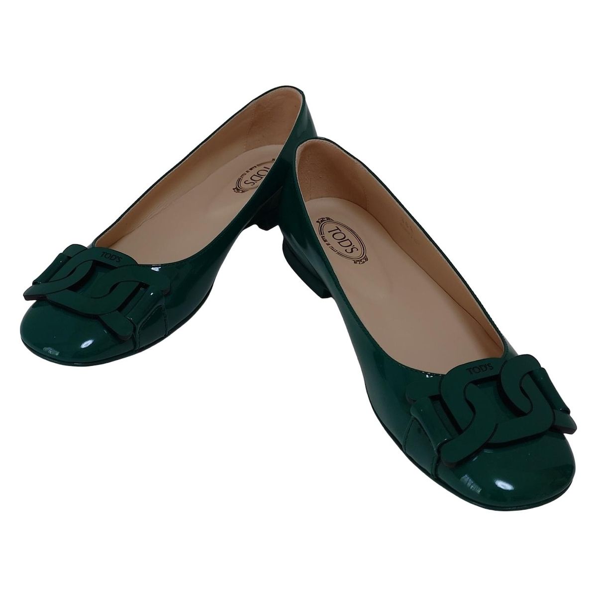 TOD S トッズ フラットシューズ 36 1|2 レディース ケイト バレリーナ フラットシューズ XXW06D0EB40SFKV015 グリーン レザー