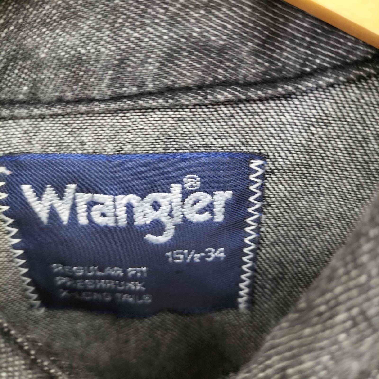 ラングラー Wrangler REGULAR FIT 80S 先染め ブラックデニム 