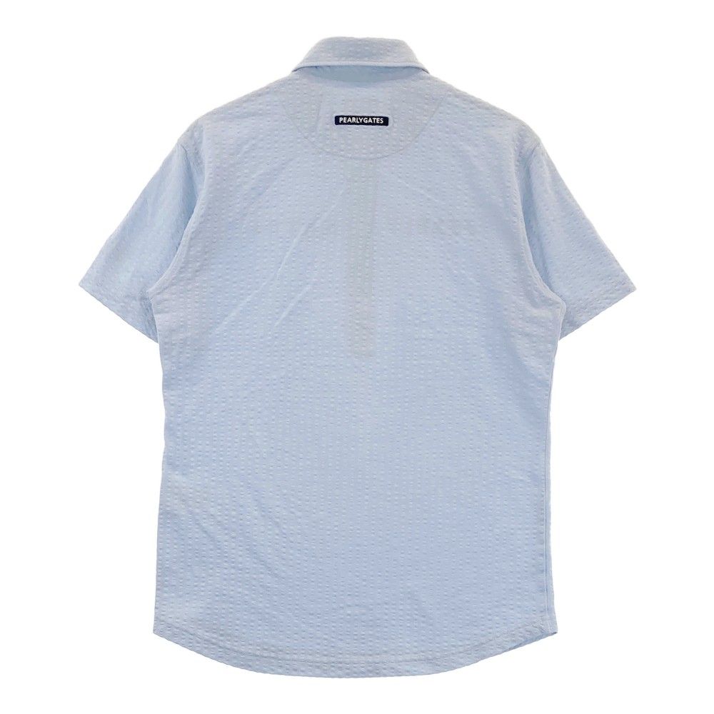 新品未使用♡パーリーゲイツ　サッカー地シャツ サッカー バックプリント 半袖 ポロシャツ｜PEARLY GATES