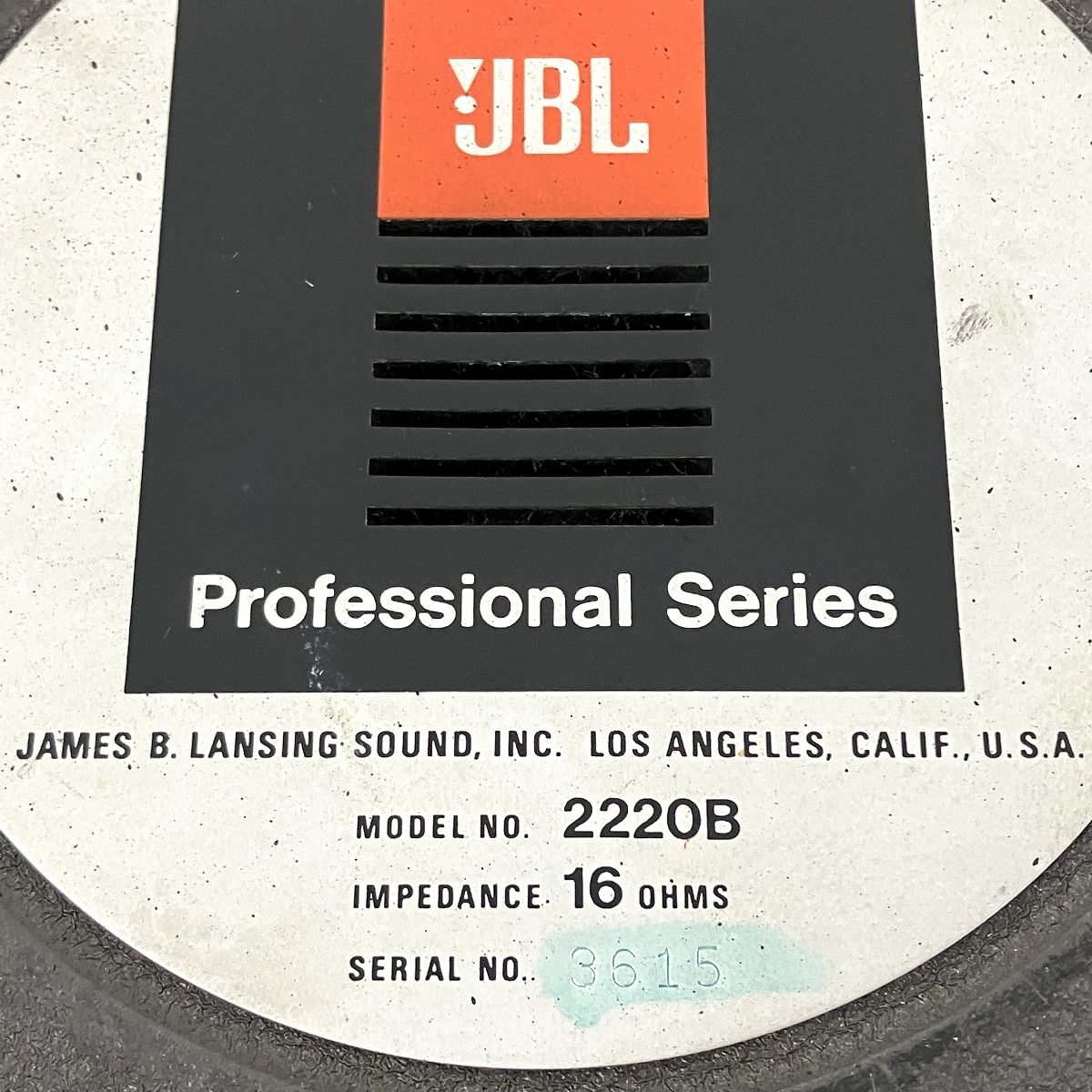 JBL 2220B 38cm コーン型 ウーファー 単品 中古 訳あり Y9866129