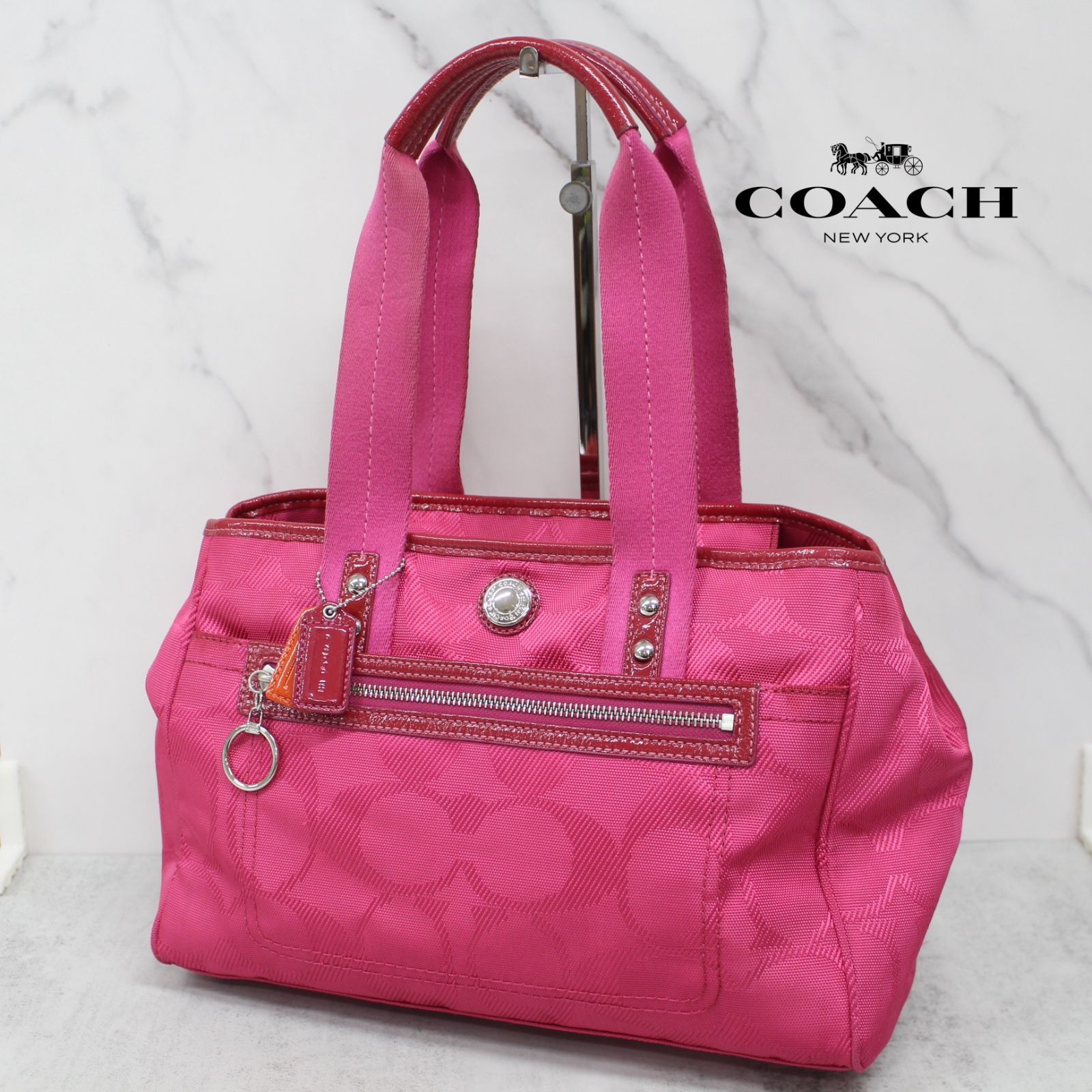 S127)COACH/コーチ シグネチャー トートバッグ F14876 ナイロン