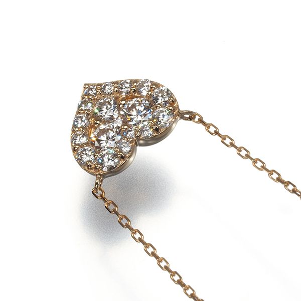 ポンテヴェキオ ネックレス ダイヤ ダイヤモンド 0.46ct ハート