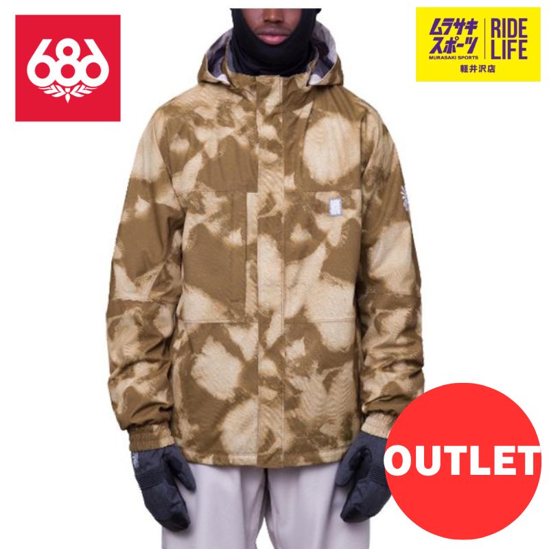 ムラスポ公式 686 DOJO JAKET BRNCL Mサイズ 23-24 メンズ スノーウェア スノーボード アウトレット 50％OFF