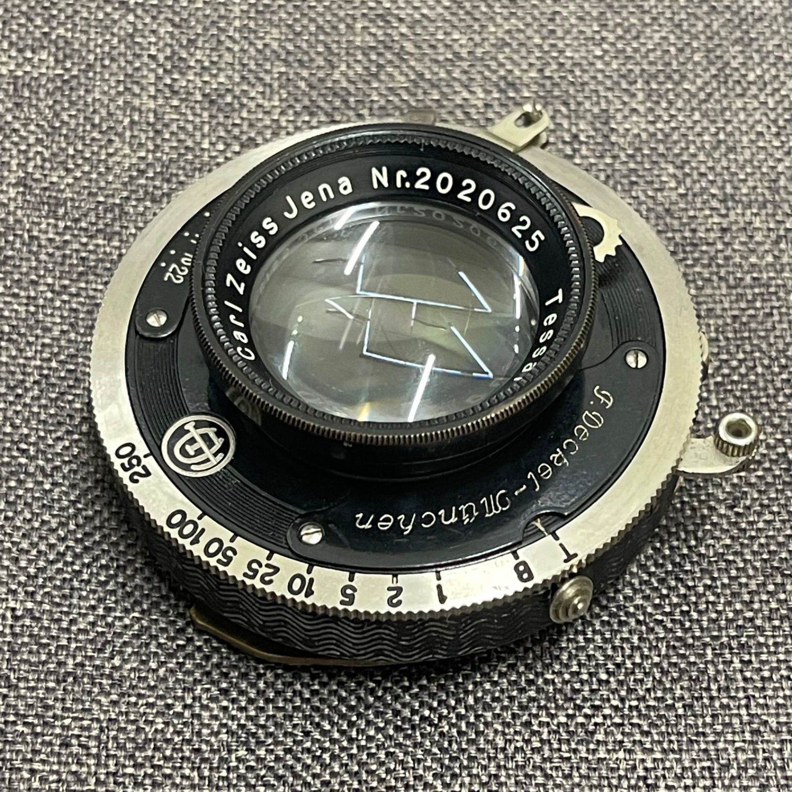 ドイツレンズ　ジャンク NPA】ジャンク Carl Zeiss Tessar 1:2.8 7.5cm 中判レンズ