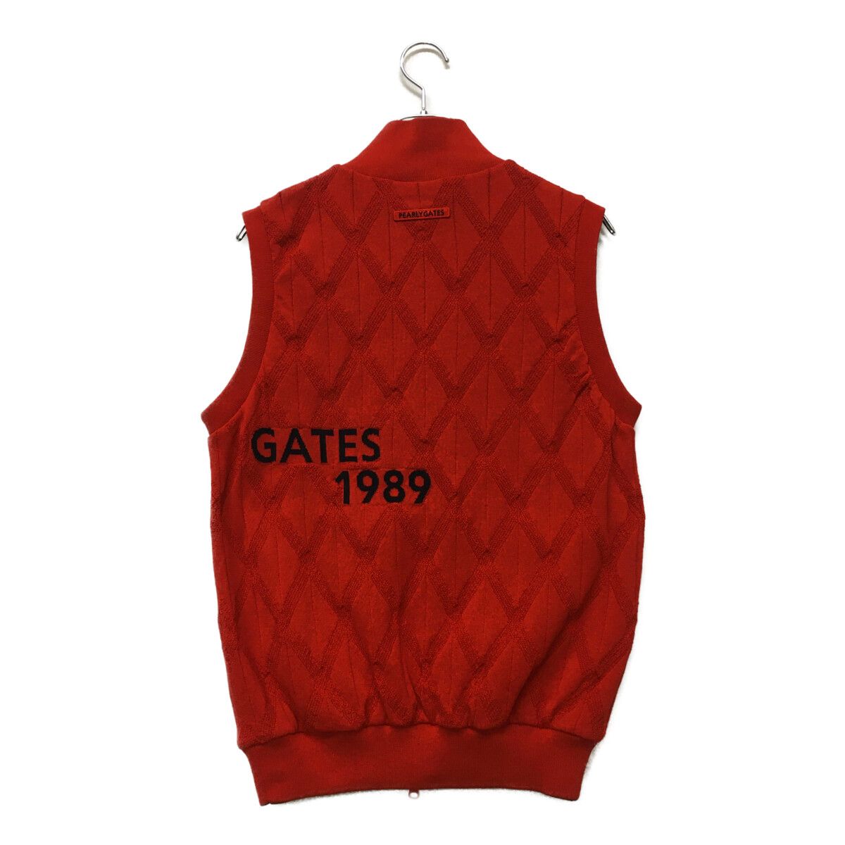 PEARLY GATES メンズ ベスト 5サイズ レッド 未使用品 メンズ パーリーゲイツ PEARLY GATES ベスト 5(L) 赤