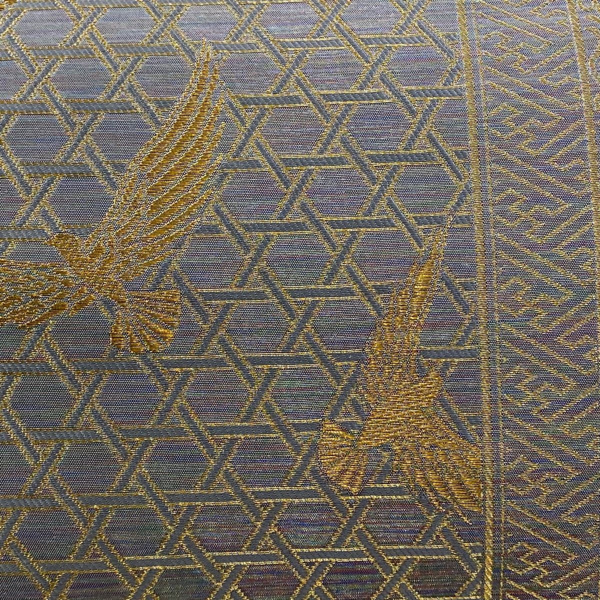 斉藤三才 西陣織 袋帯 未仕立て品 三才鳥 銀糸 シック 正絹 六通 楽天市場】袋帯 美品 秀品 斉藤三才 落款あり 関西仕立て 三才鳥