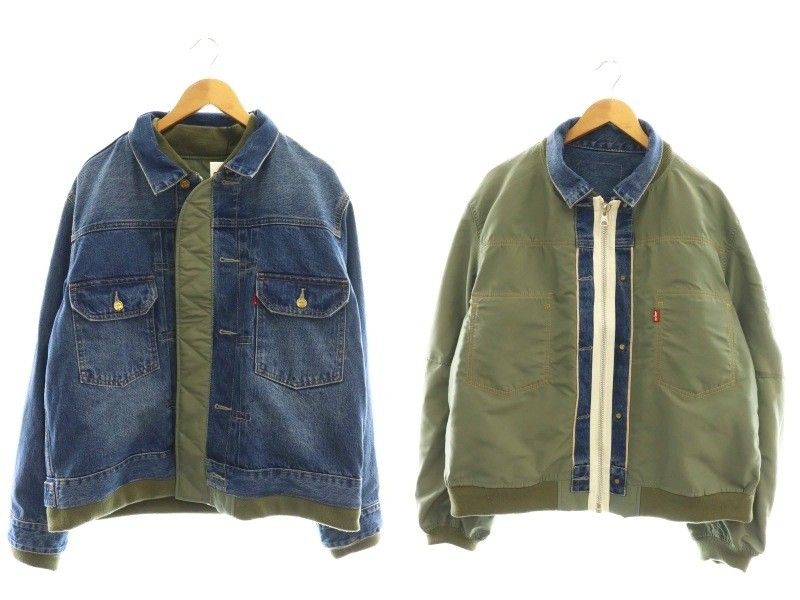 サカイ sacai × Levi s リーバイス 25-03707M 25SS DenimxNylon Twill