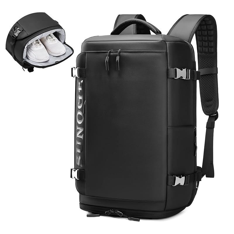 【在庫セール】[SUNOGE] リュック リュックサック バックパック メンズ 大容量 40L シューズ収納 ビジネスリュック PCラップトップバックパック 16.5インチ 多機能 USB充電ポート付 撥水加工 人気