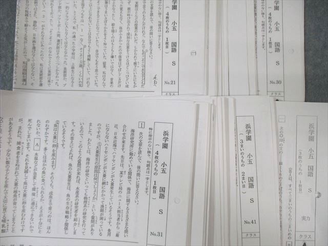 浜学園 小5 国語S No.1～41/実力 通年セット 【テスト計42回分】 2023