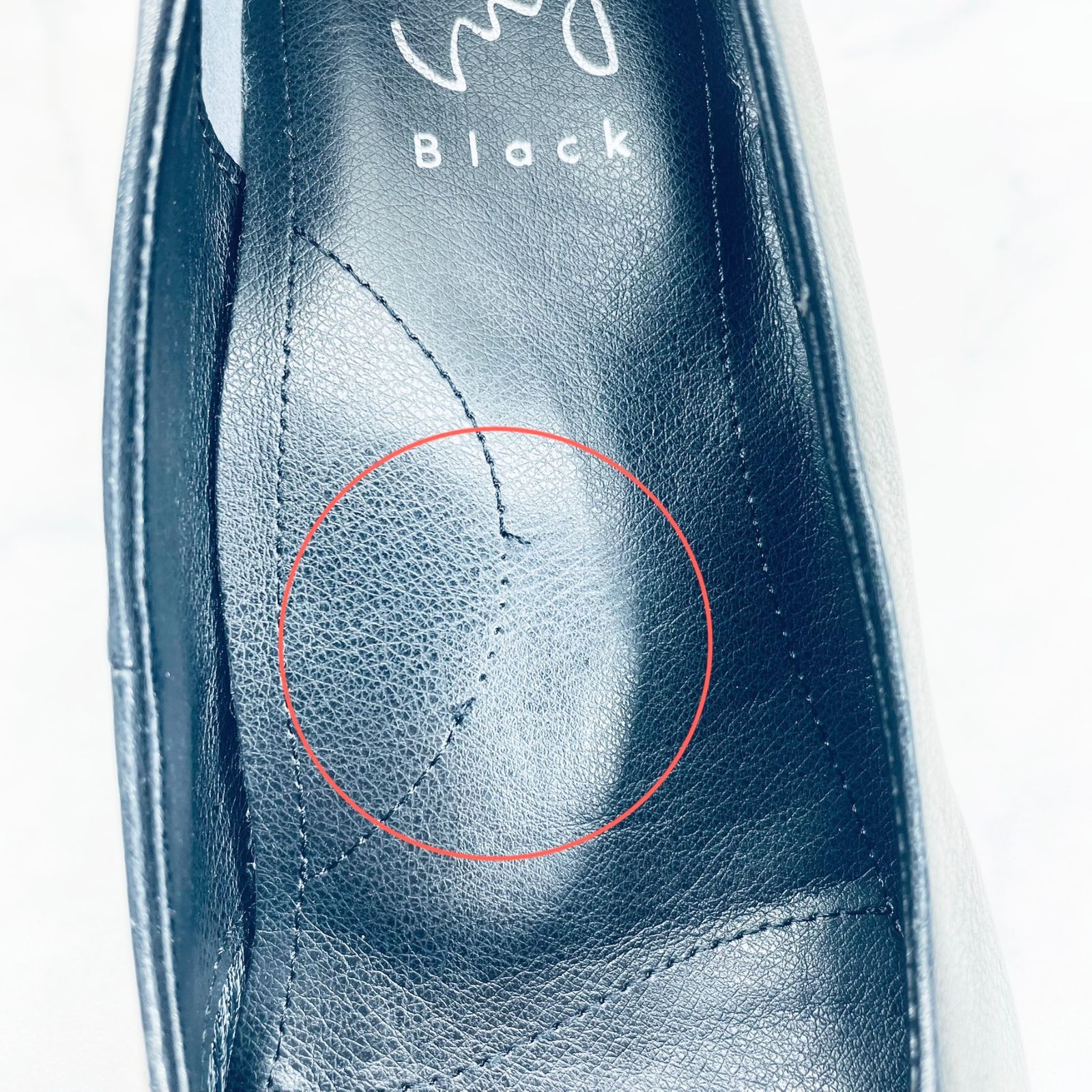 訳あり イング スクエアトゥパンプス 23.5㎝ 黒 KIN-KAAI_COM