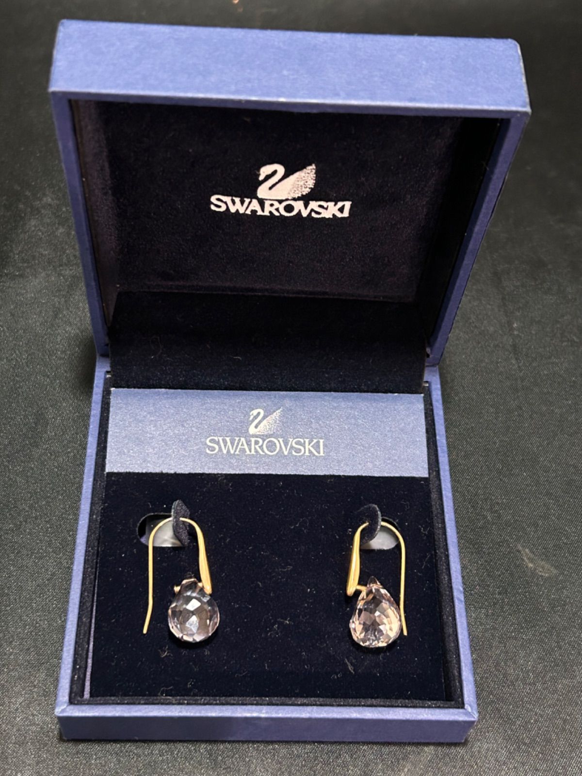 SWAROVSKI スワロフスキー LUNAR ピアス クリスタル ドロップ ゴールド 金 b14