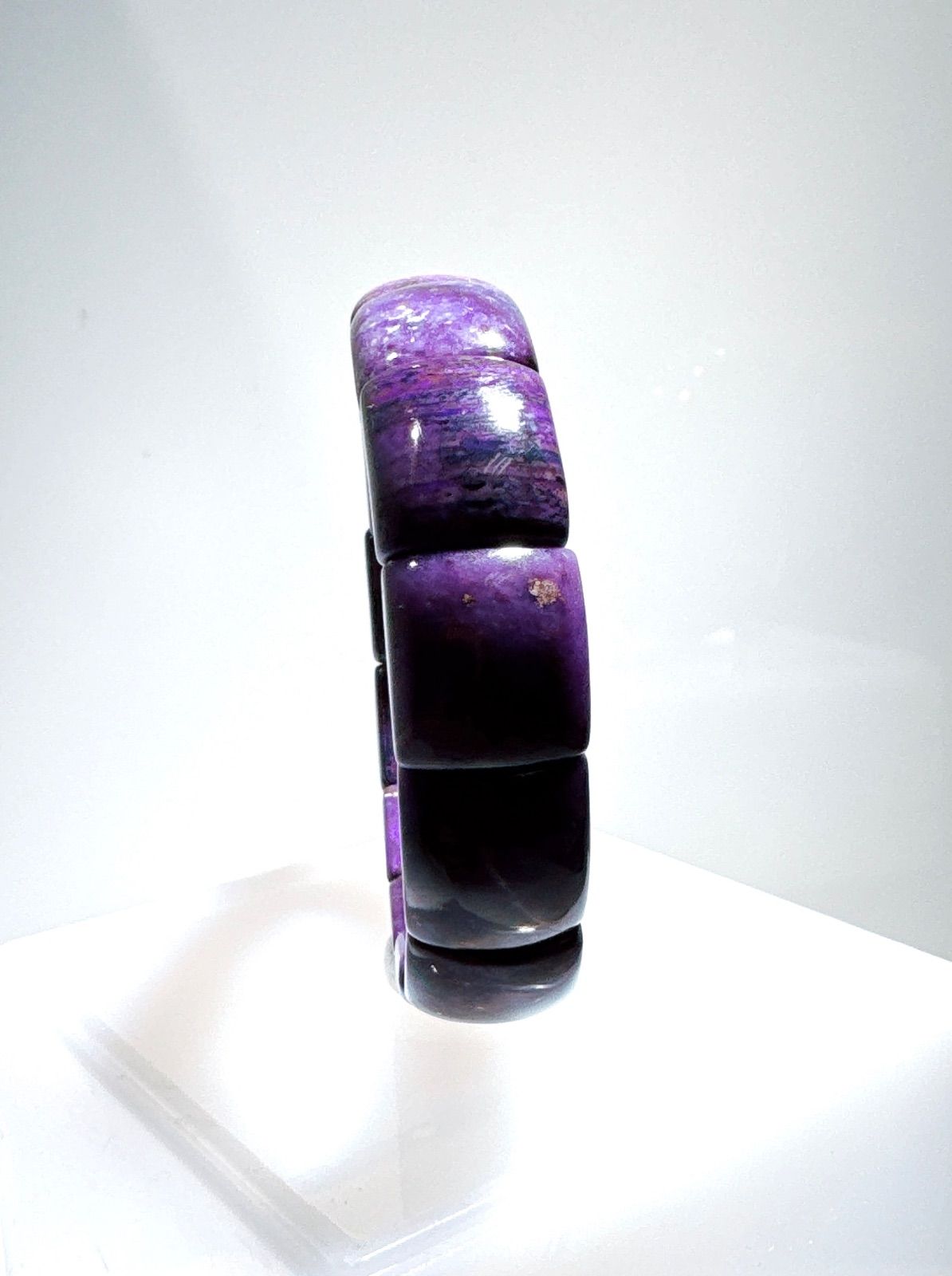 スギライトバングルブレスレット杉石ブレスレット鑑別付きNO25-2167