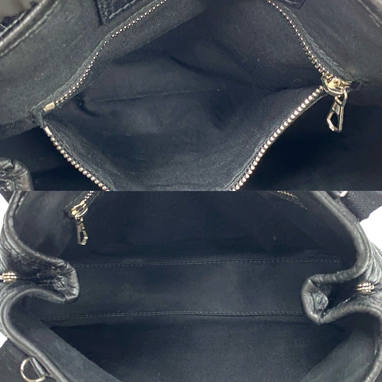 極 美品 BALENCIAGA バレンシアガ ネイビーカバス XS ロゴ レザー 2way