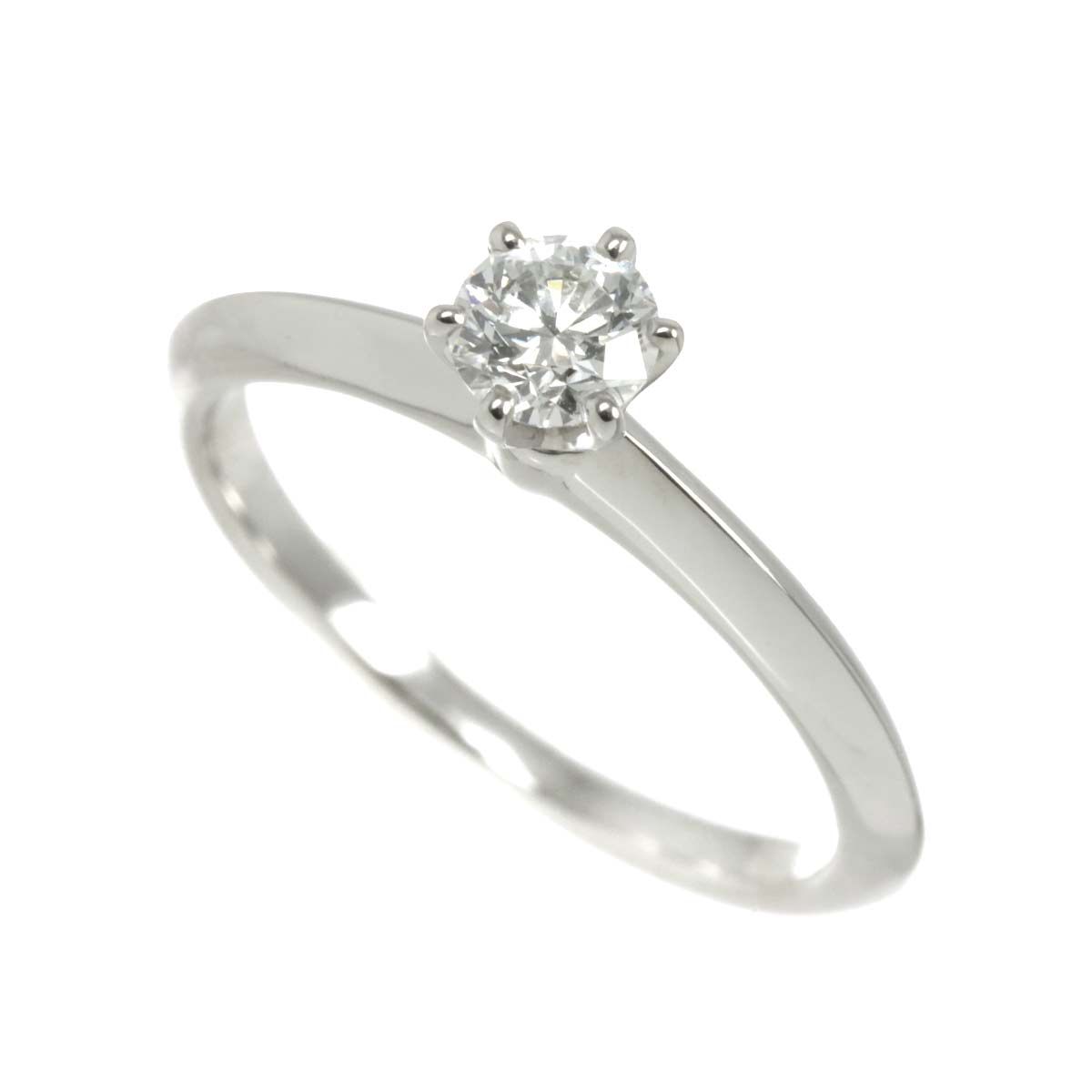 【在庫あり/即出荷可】 ソリティア TIFFANY&CO. ティファニー ダイヤ H/VS1/3EX 0.34ct アクセサリー