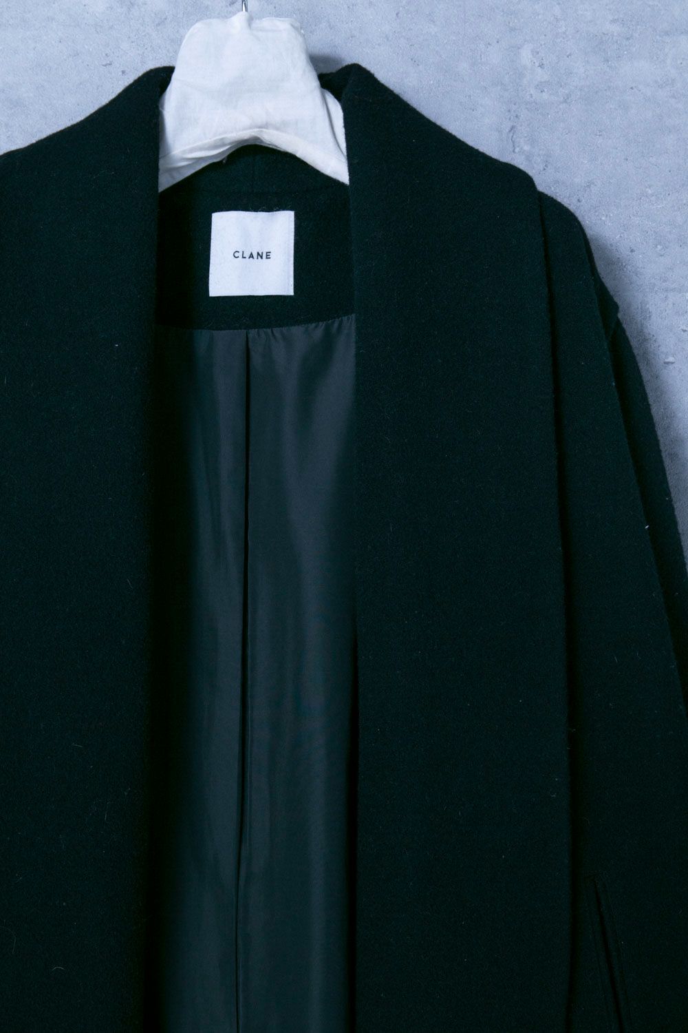 CLANE クラネ ショールカラーフレアコート/ベルト付 SHAWL COLLAR