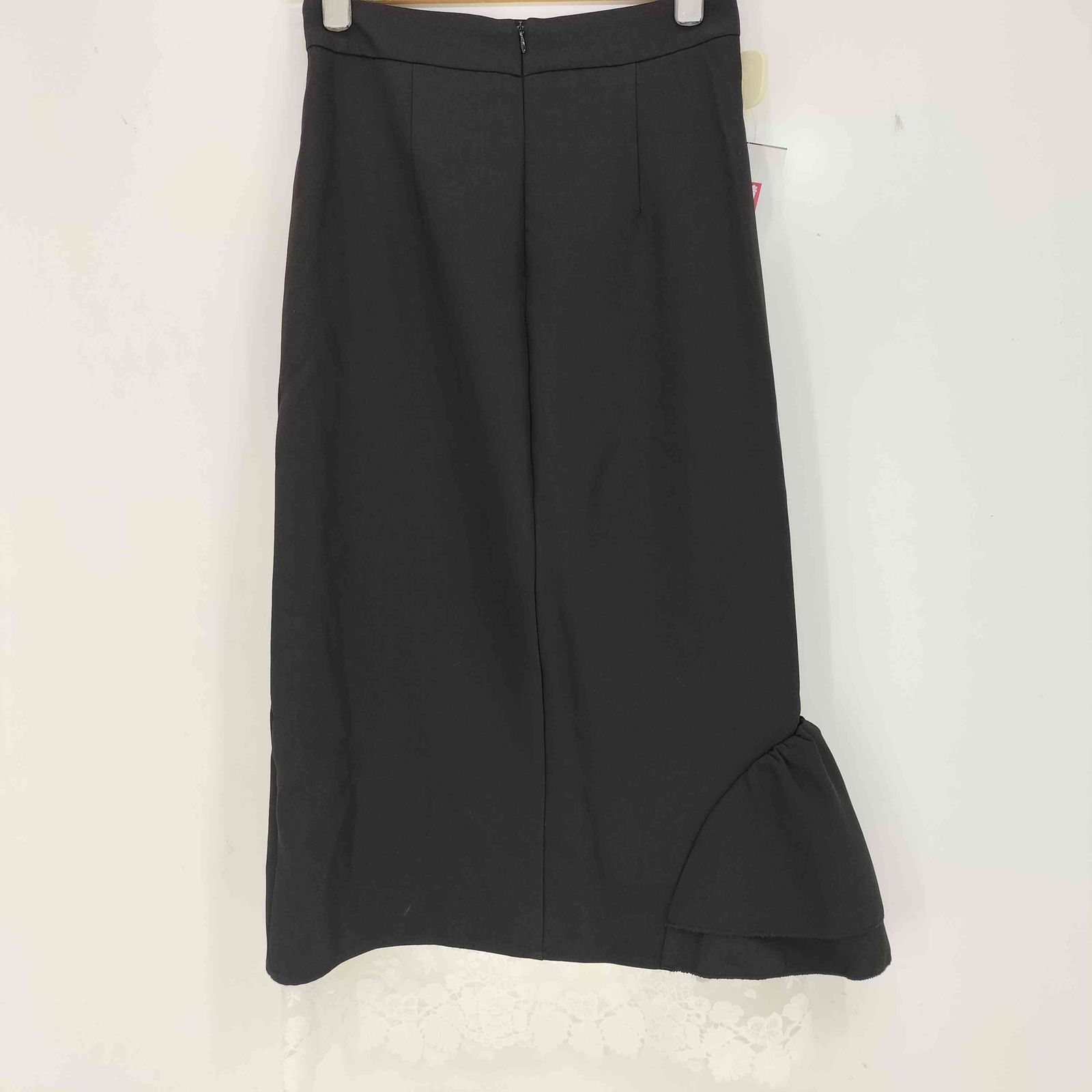 ユーズドフルギ 古着 MAMC レース レイヤード リボンスリット フリルロングスカート レディース M