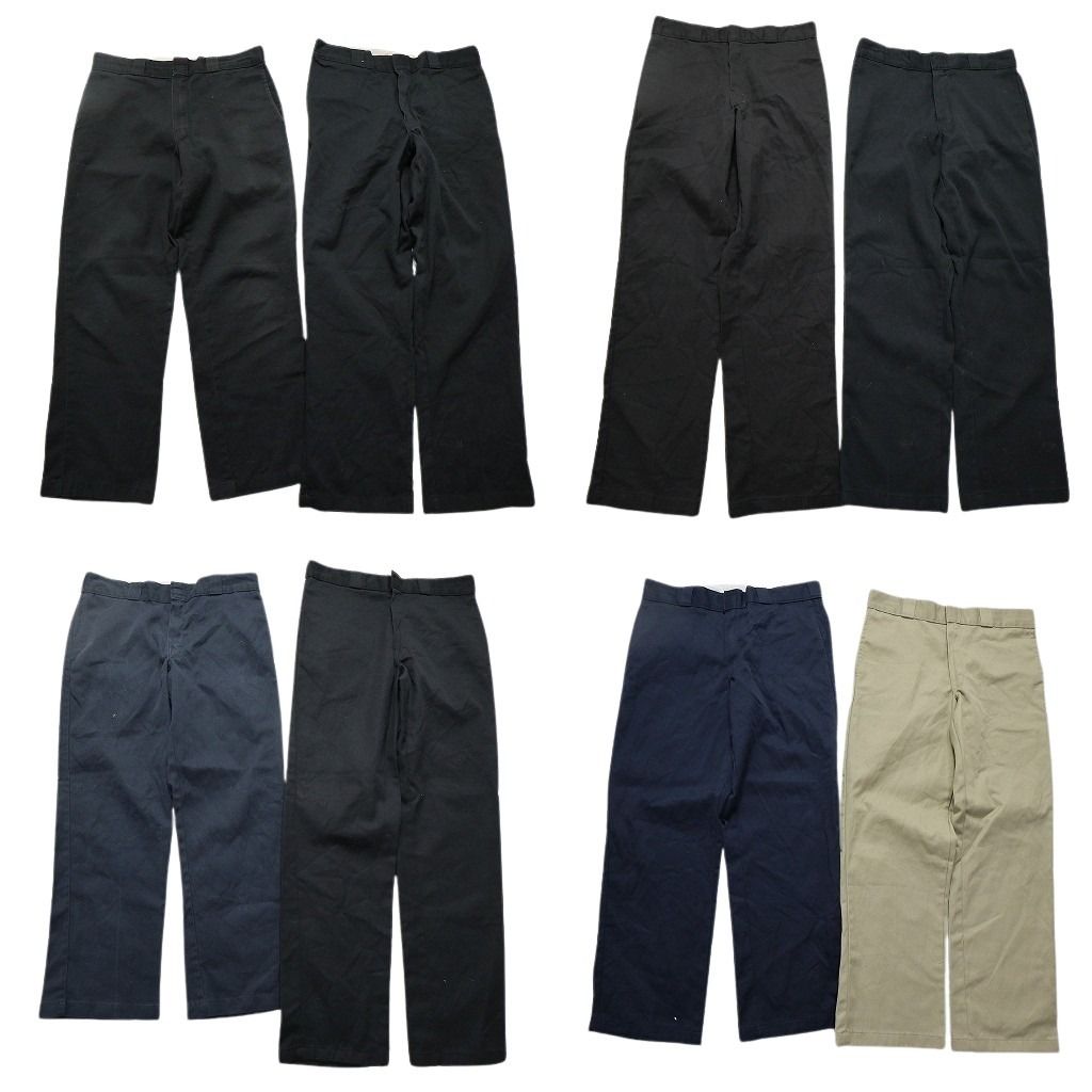 古着卸 まとめ売り ディッキーズ Dickies 874 ワーク パンツ 8枚セット メンズ 34 ノープリーツ センタークリース 古着 NB9790