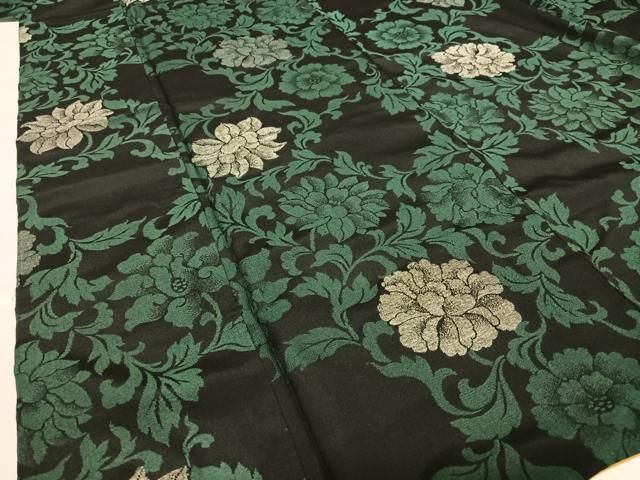 平和屋着物○お召 花唐草文 銀糸 正絹 逸品 AABB6438zg - メルカリ