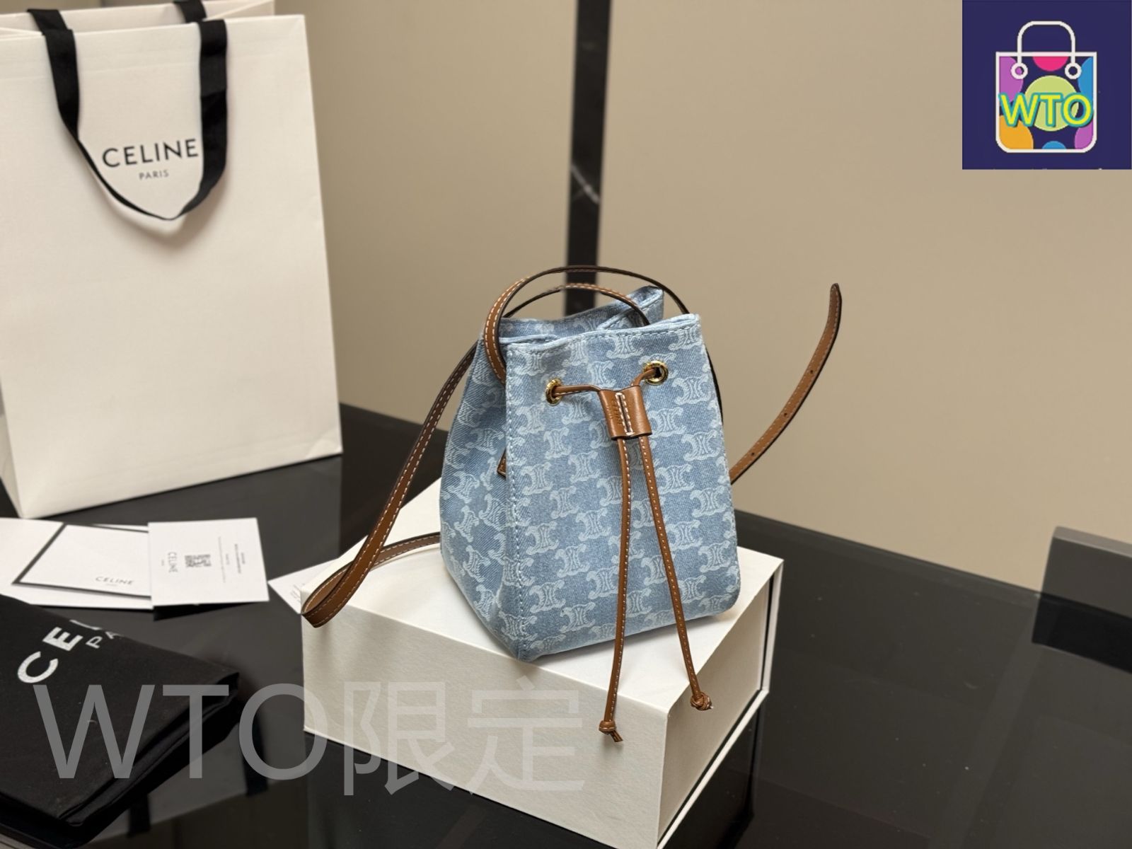 今日特価】Celine セリーヌ バケットバッグ デニム ヴィンテージ
