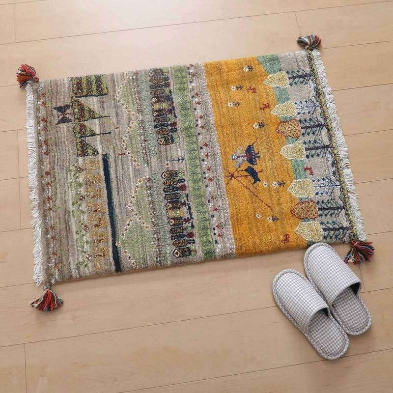 楽天市場】ペルシャ ギャッベ 本場イラン産 アイボリー ラグ