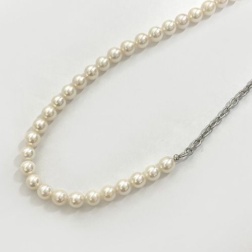 SV AKOYA アコヤ パール ネックレス クリーム 多し 天然 真珠 レディース