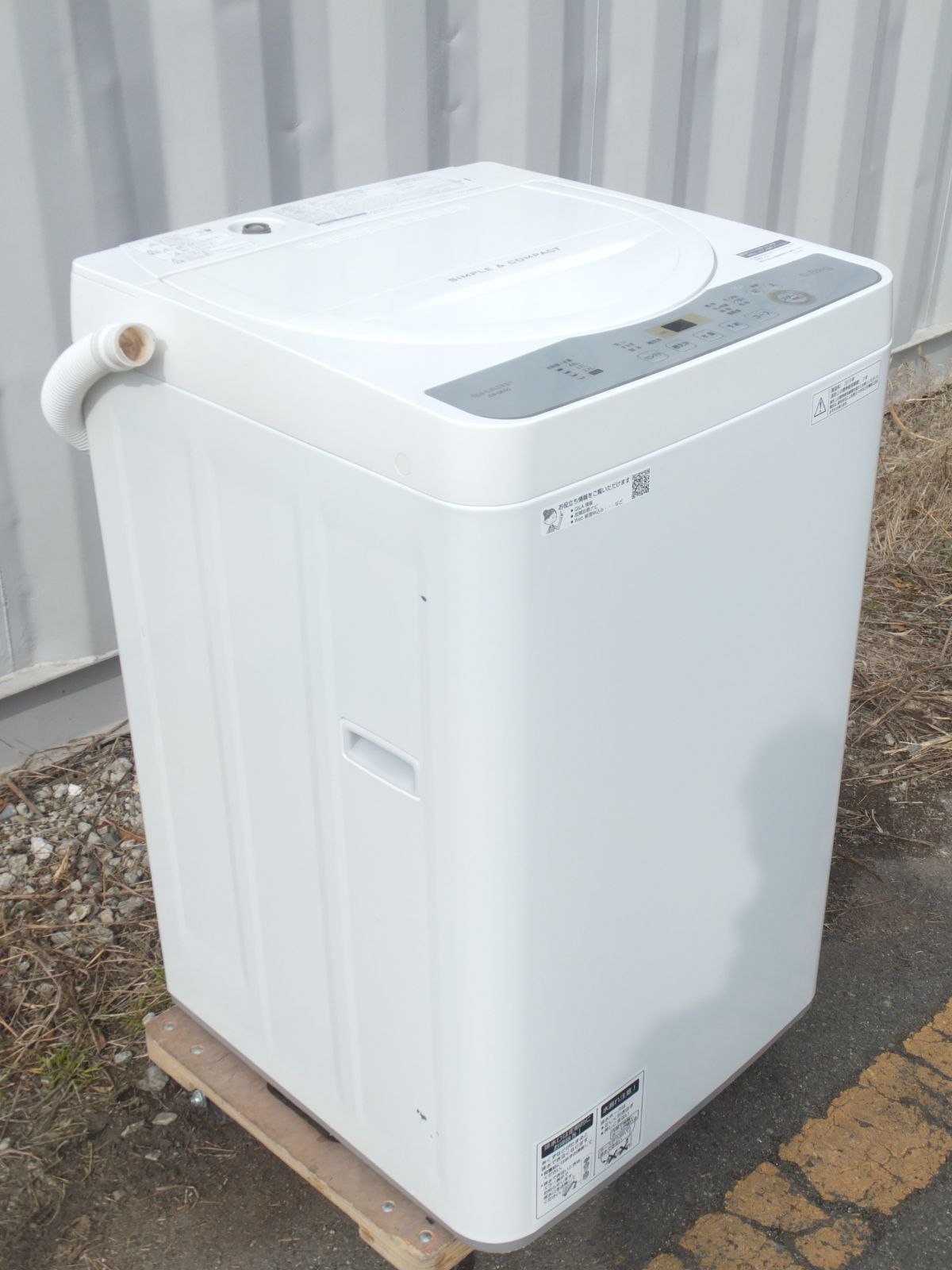 洗濯機☆2019☆シャープ☆ES-GE5C-W☆5.5kg☆Y-0201-106 - メルカリ