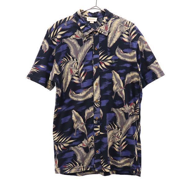 ディーゼル 総柄 ソフトタッチ 半袖 シャツ S ネイビー系 DIESEL メンズ 【中古】  【230513】 メール便可