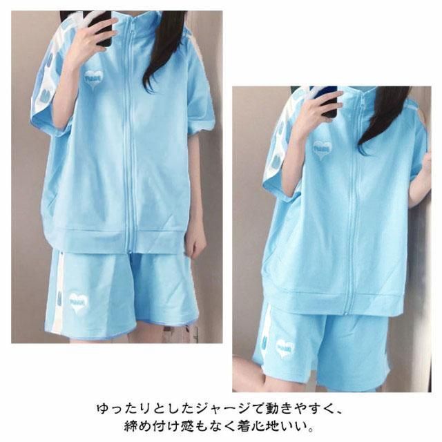 【ゆあむ♡mama】 リベルタスクール　ジャージ上S、TシャツM、短パンM 楽天市場】ジャージ 上下セット レディース 2点セット かわいい