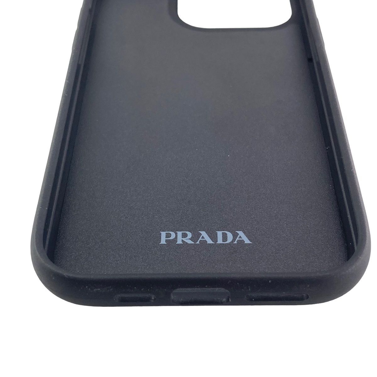 中古】 PRADA プラダ iPhoneケース 14Pro 1ZH163 黒 23017382 AS