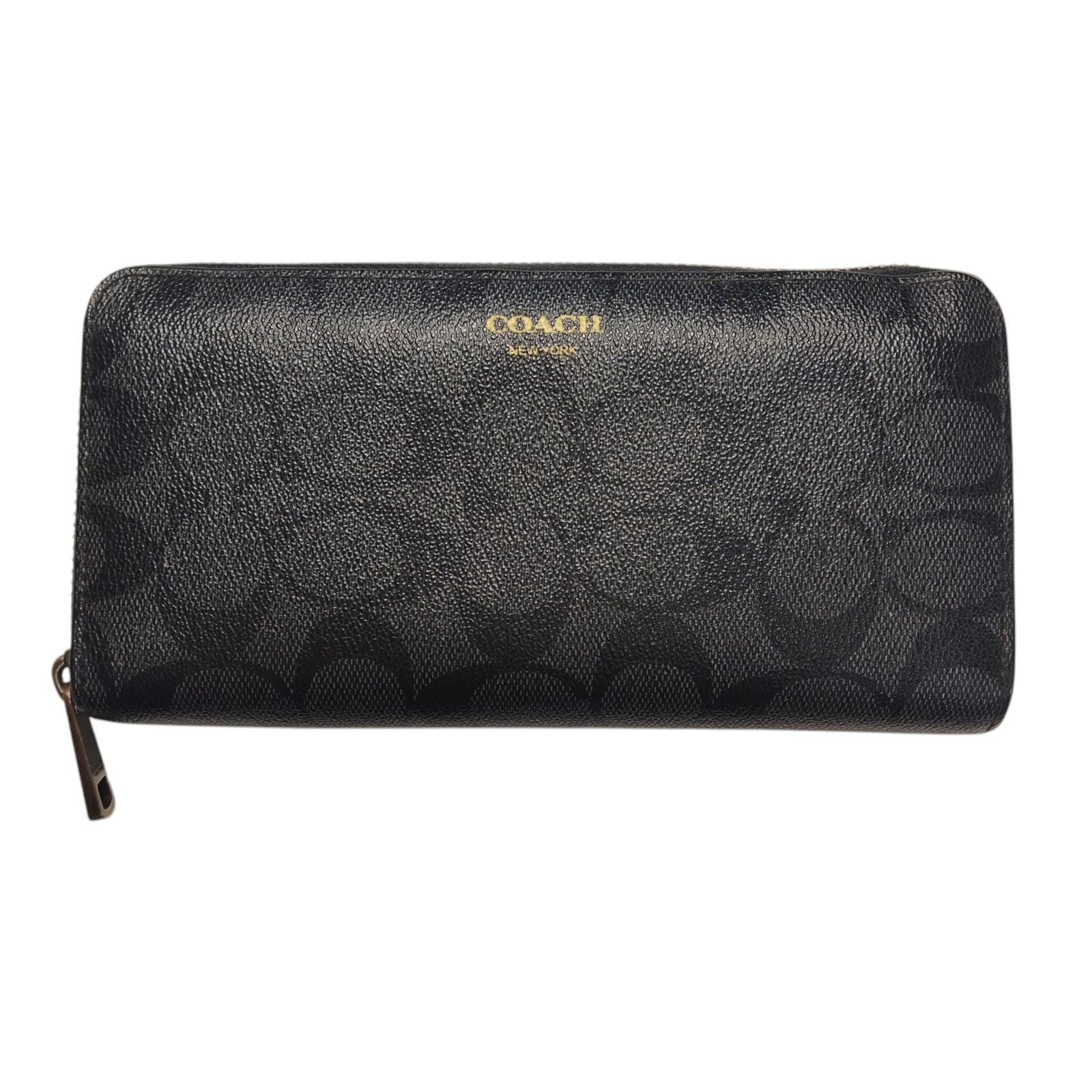 中古品】コーチ COACH ラウンドジップ レザー 長財布