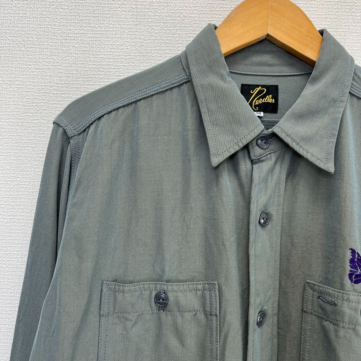 NEEDLES ニードルズ LQ198 Work Shirt - R/W Gabadine Twill
