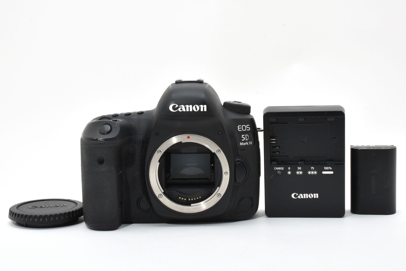 キヤノン Canon EOS 5D Mark IV ボディ ショット数75103回 バッテリー 充電器付き 完動品 601P921A509204