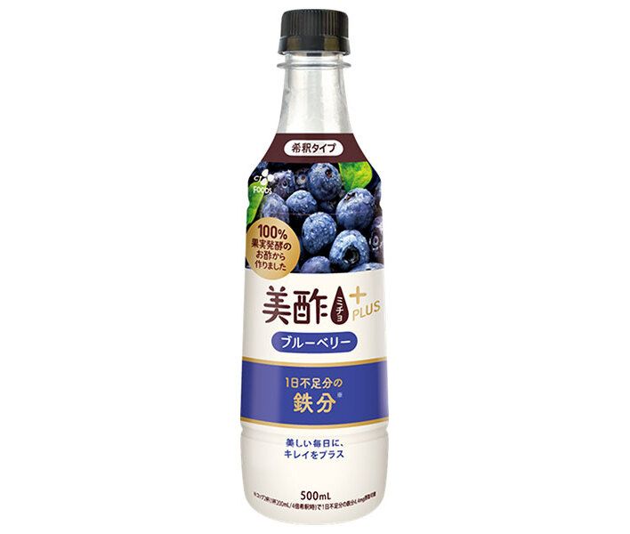 CJジャパン 美酢 ミチョ プラス ブルーベリー 500mlペットボトル×24本入× 2ケース ｜ 酢飲料 韓国 ブルーベリー
