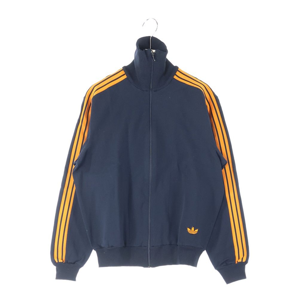 adidas アディダス 70-80S 西ドイツ製 デサント社製 トレフォイルロゴ サイドライン トラックジャケット ロゴ刺繍 サイドライン トラックパンツ セットアップ ADS-3F