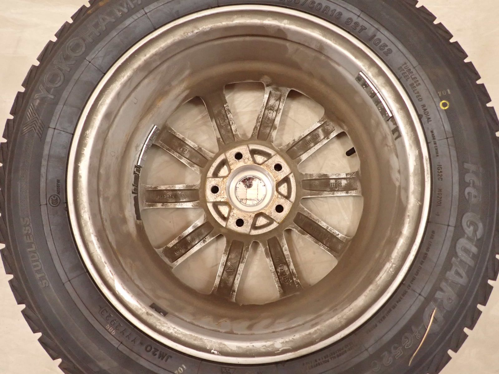 冬 製 4本SET 会社宛 205 60R16×6.5J 92T ヨコハマ アイスガード IG52C アルミ ステップワゴン ラフェスタ NO D6387 TRITUETUBI_COM