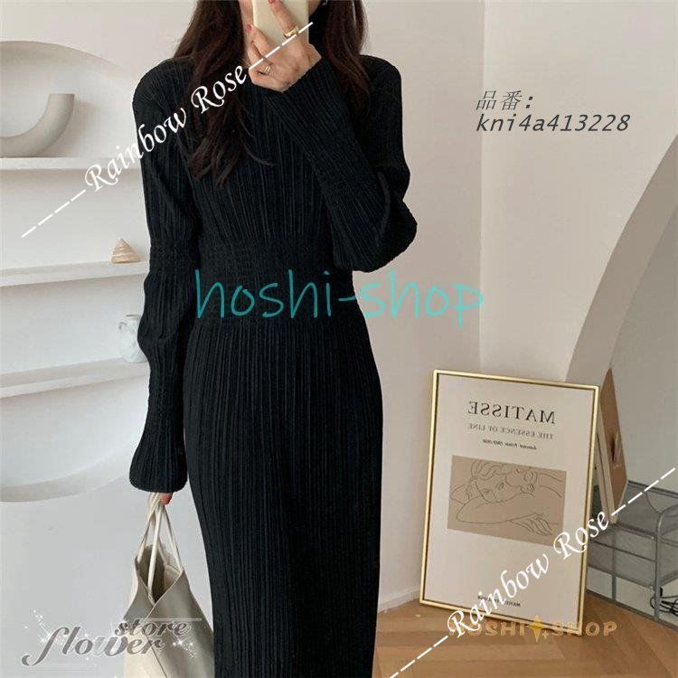 スウェットワンピース 丸ネック