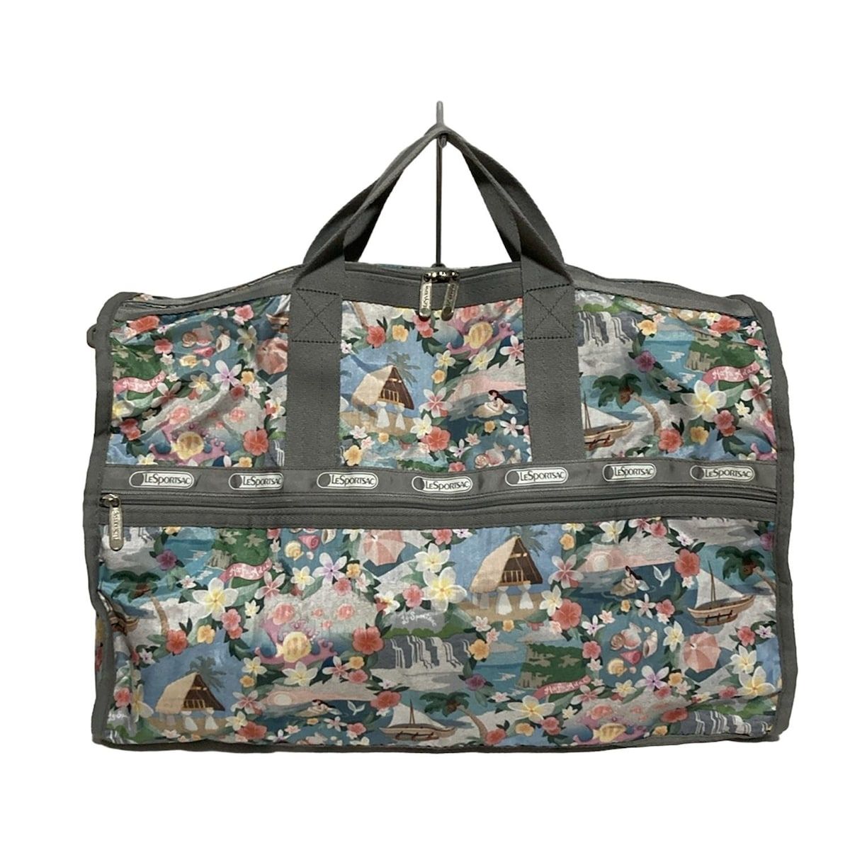 LeSportsac ボストンバッグ グレー ピンク LESPORTSAC(レスポートサック) ボストンバッグ - グレー